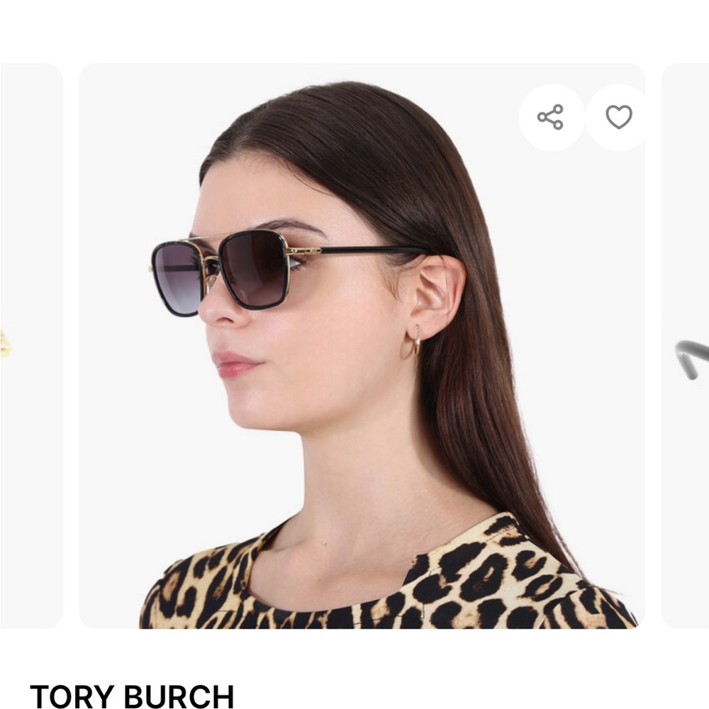 Tory Burch Black Sunglasses with Orange Case - Picture 4 of 4
